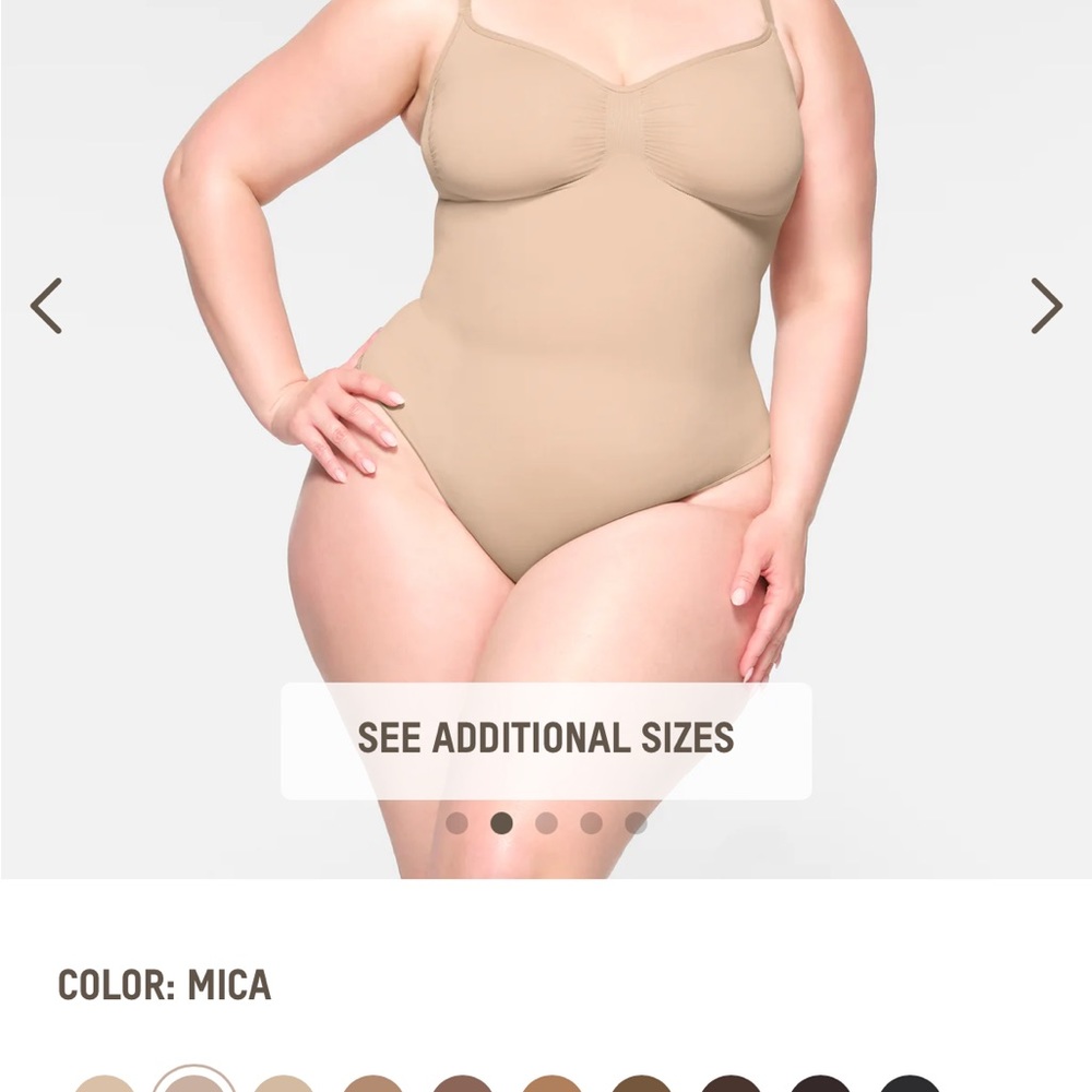 Skims sculpting thong bodysuit L/XL -Mica color (nude)